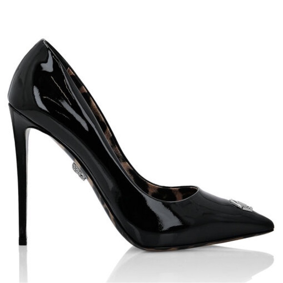 New Phillip Plein pumps with PP Hexagon on the toe. stiletto heel leather❤️ - Picture 2 of 7